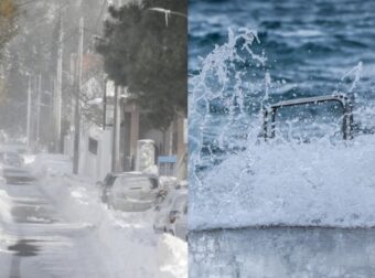 Καιρός σήμερα 22/1: Πολικό ψύχος στη χώρα με 9 μποφόρ και -10 βαθμούς! Ποια λιμάνια και σχολεία κλείνουν (video)