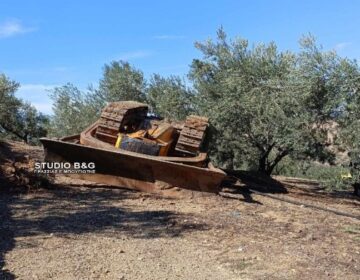 Τραγωδία στην Αργολίδα: Χωματουργικό μηχάνημα ανατράπηκε – Νεκρός ο χειριστής